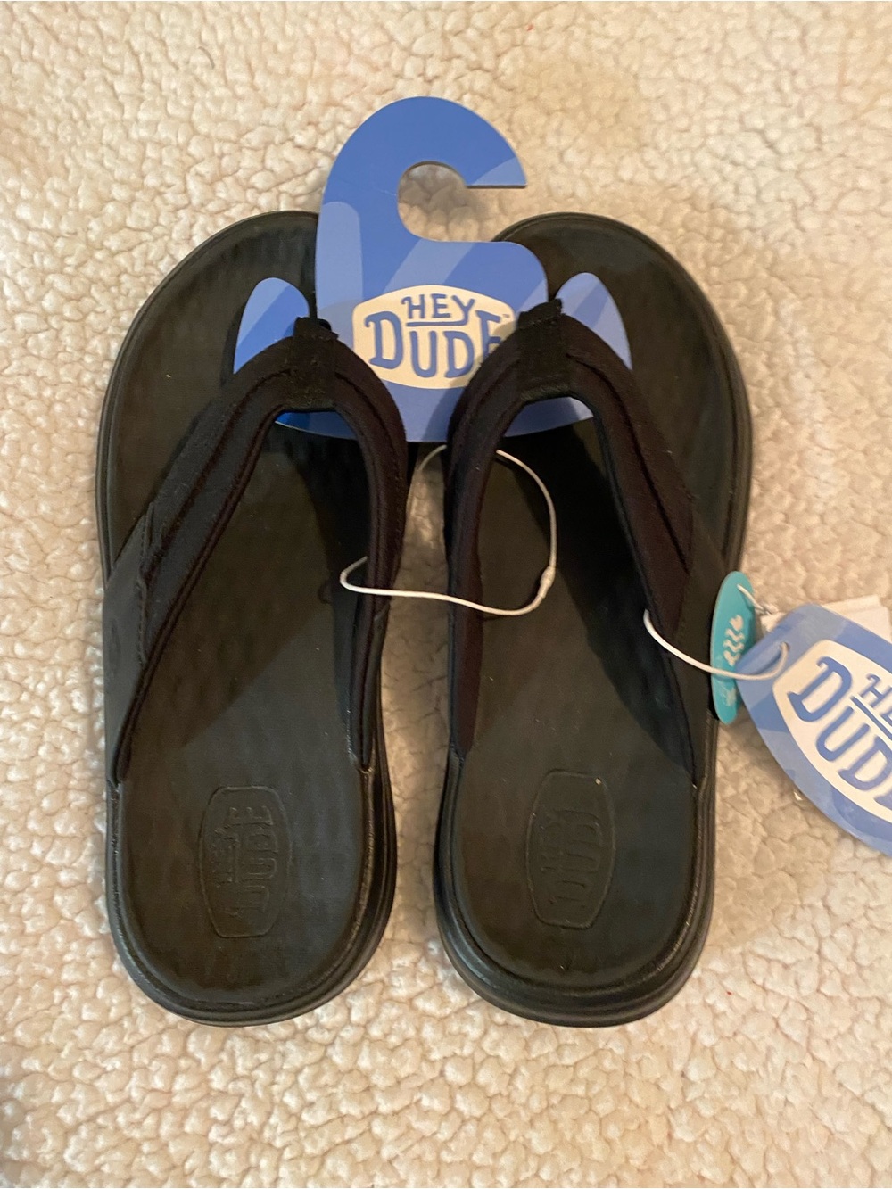 Hey Dude Blue and White Logo Tag men’s size 9 NWT